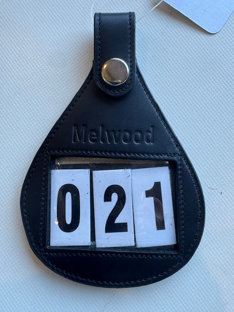 Leather number holder