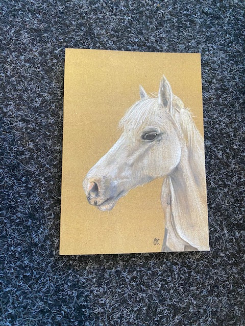 white horse card