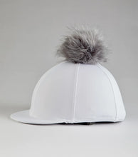 Load image into Gallery viewer, PEI Jersey Hat Silk with Faux Fur Pom Pom - helmet covers
