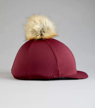 Load image into Gallery viewer, PEI Jersey Hat Silk with Faux Fur Pom Pom - helmet covers
