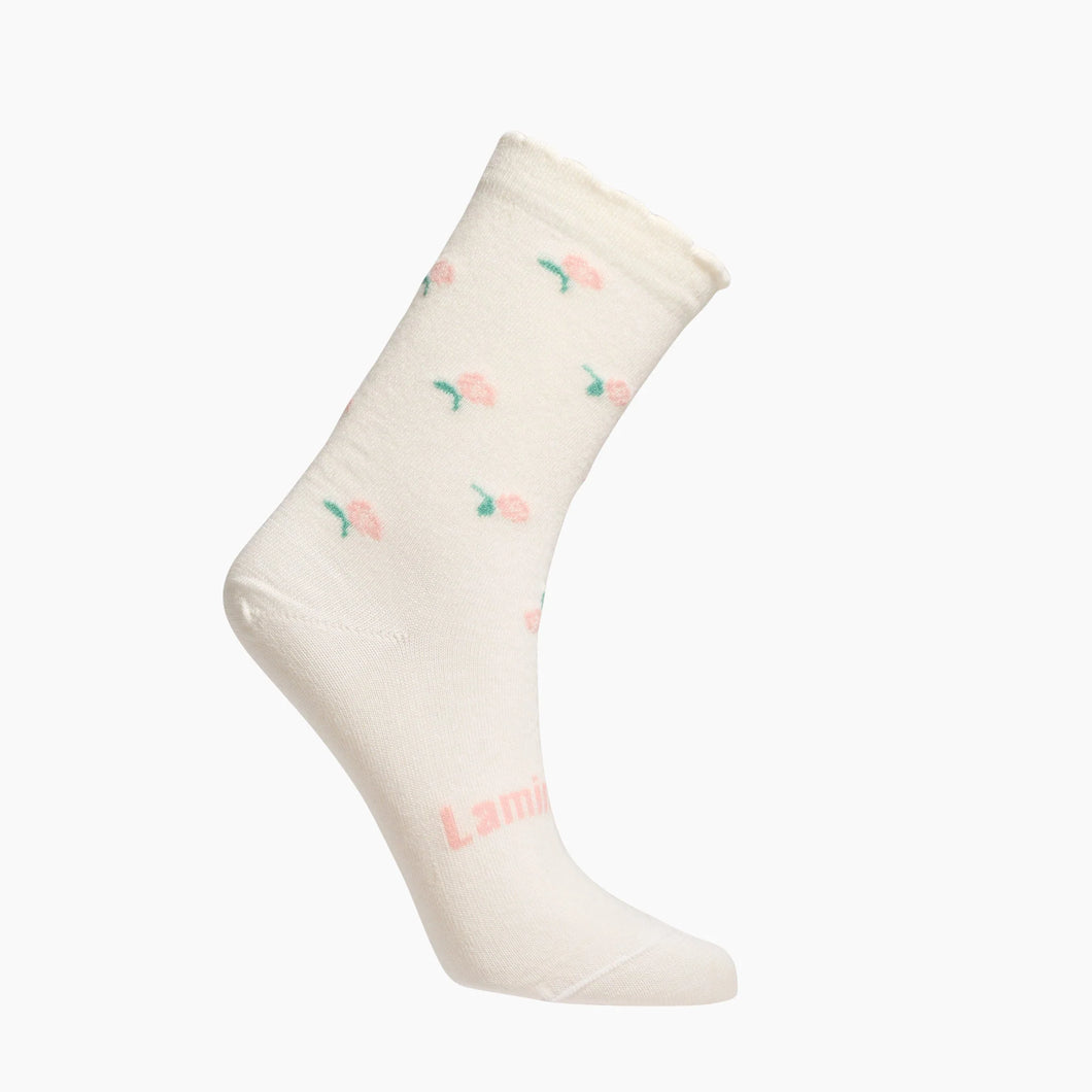 Lamington Merino Wool Crew Socks - Rosa