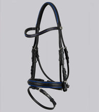 Load image into Gallery viewer, Mineo Pony Snaffle Bridle Black
