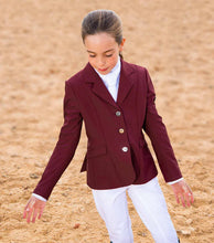 Load image into Gallery viewer, Premier Equine Hagen Junior Competition Jacket - burgundy
