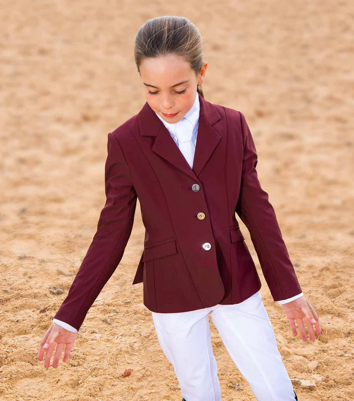 Premier Equine Hagen Junior Competition Jacket - burgundy