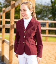 Load image into Gallery viewer, Premier Equine Hagen Junior Competition Jacket - burgundy
