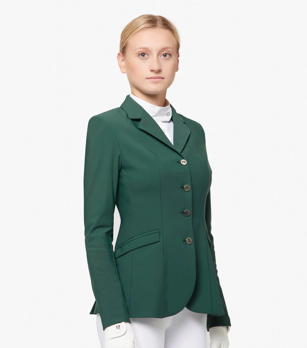 Premier Equine Hagen Ladies Competition Jacket - Green - wine- black