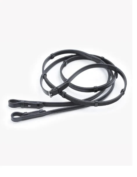 Premier Equine Salvatore Rubber & Leather Grip Reins