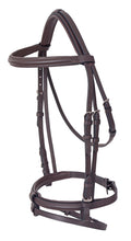 Load image into Gallery viewer, Platinium  Padded Raised Hanoverian Bridle
