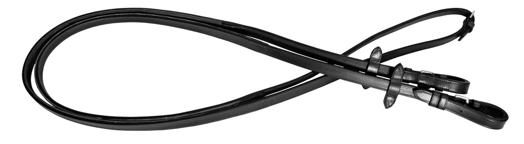 PLATINUM LEATHER REINS - RUBBER BACKED