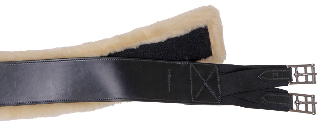 Platinum Leather Girth Removable Sheepskin backing