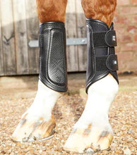 Load image into Gallery viewer, Premier Equine Carbon Air-Tech Double Locking Brushing Boots
