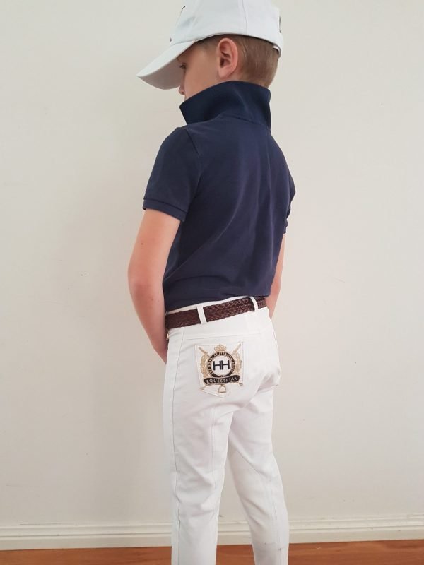 KIDS WHITE & BEIGE JODHPURS