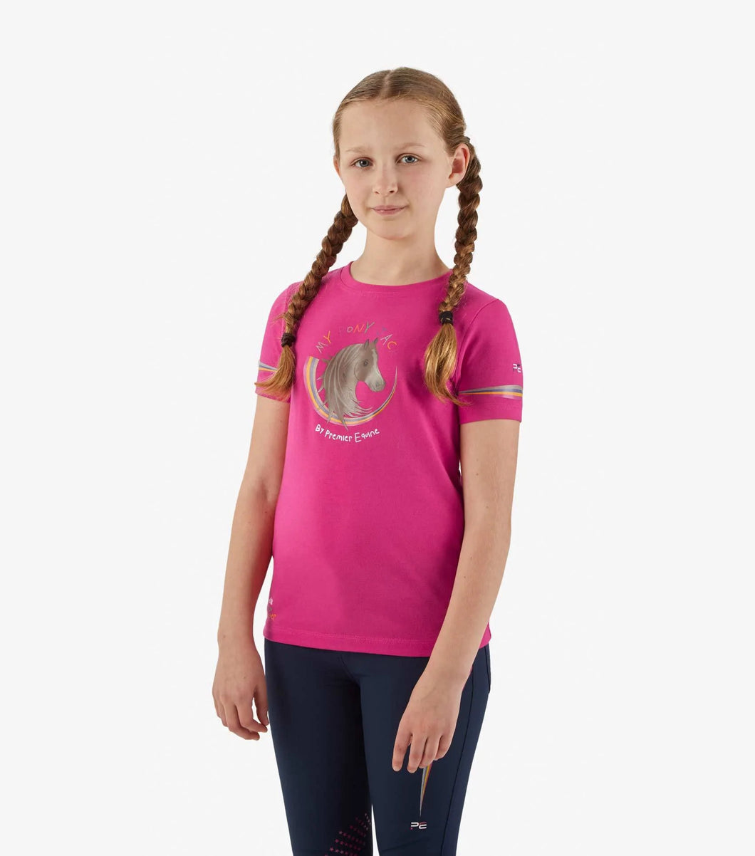 Premier Equine Milla Kids Technical Riding Top (Pink)