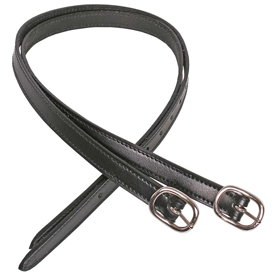 CAVALLINO STITCHED SPUR STRAPS - brown 12mm